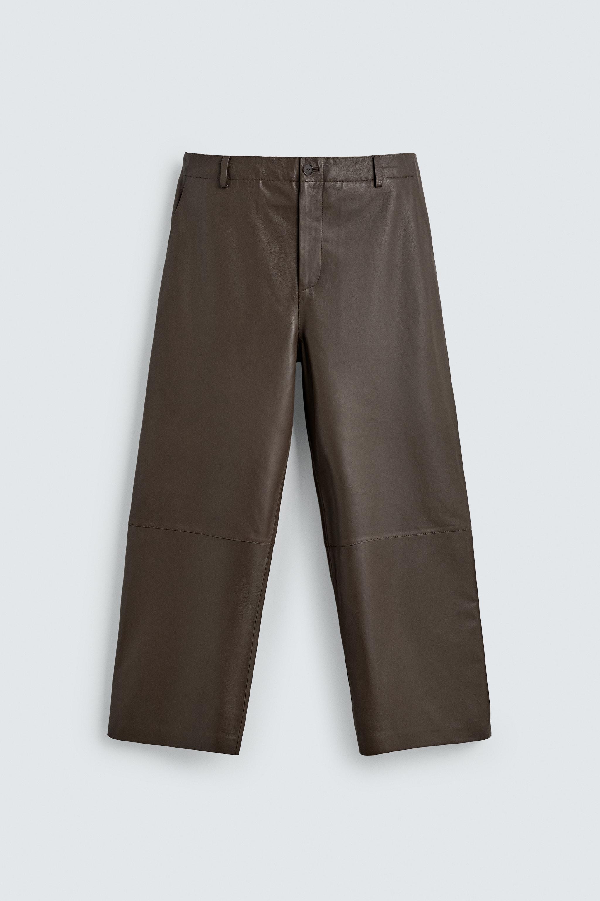 LEATHER BALLOON FIT PANTS